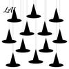 Ghost Pumpkin Bat Decor Accessories 12Pcs Halloween Witch Hat Hanging Ornaments Paper Banner Decorations Decorative Ornaments Spooky Party