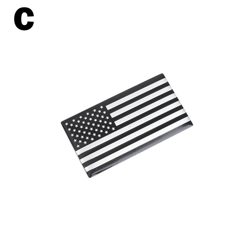 2Pcs Automobile Motorcycle Exterior Accessories United States Of America USA National Flag Aluminum Alloy Emblem Badge Car Stickers