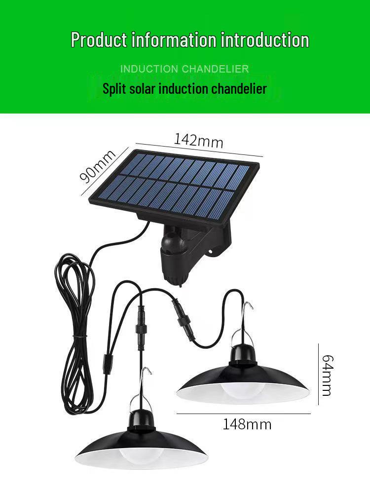 Solar-Powered Waterproof Tent Light: Indoor/Outdoor Pendant with Light Control