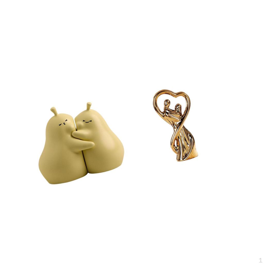 Hugging Pear Book Stand Ceramic Bookend Fine Workmanship Bookshelf Ornament Wonderful Gift Couple