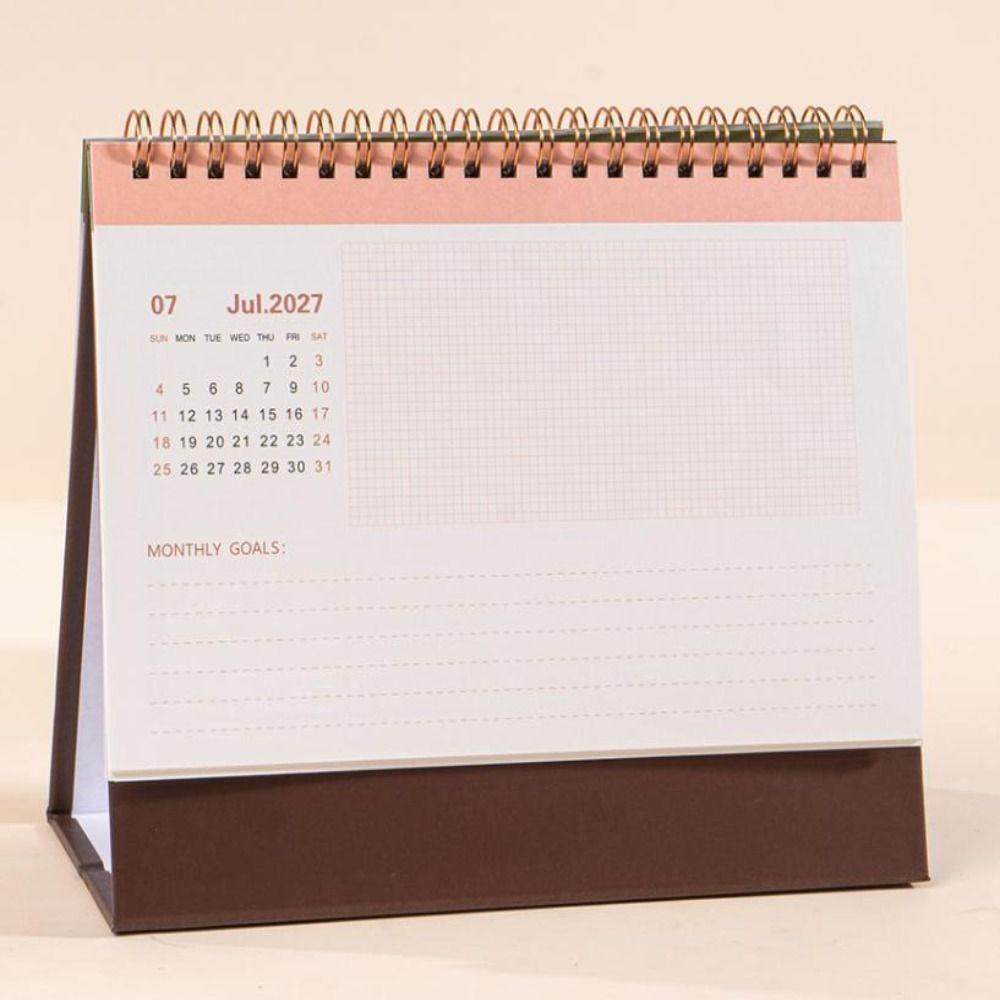 Standing 2027 Desktop Desk Calendar Foldable Flip Calendar Table Calendar  Table Decorations