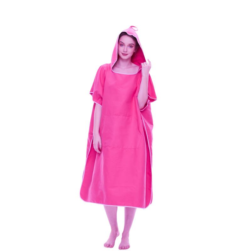 Surf Poncho Towel Poncho Quick-Dry Towel Hoodie Microfiber Beach Robe Changing Poncho Swim Towel Beach Poncho For Adults