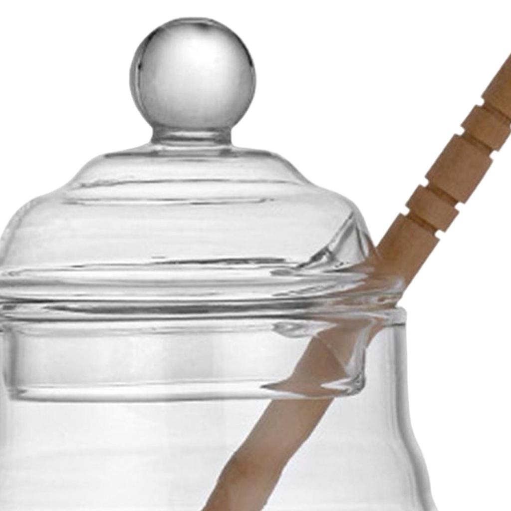 Clear Container Dispenser with Dipper and Lid Honey Pot for Pickled Vegetables beverage