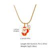 Collier de Noël pour femme, Chaîne en acier inoxydable réglable à la mode, Cadeaux de bijoux pour fête et festival