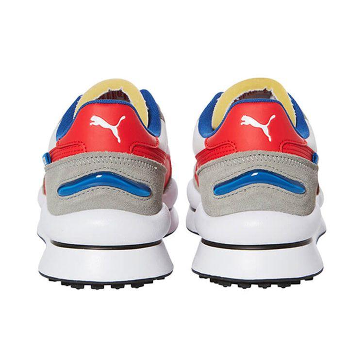 Puma Style Rider Play On SD Mesh White Scarlet Unisex Sneakers Snorl-Blue 382490-01