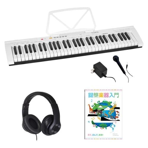

TORTE Electronic Keyboard, 61 Keys, Japanese Language, 300 Voices, Lightweight and Slim Design, TSDK-61/WH, Beginner s Edition, Includes Light Set wit