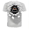 New Summer Men's Fashion T-shirt Personality Abstract Pattern Printed Men's T-shirt Top