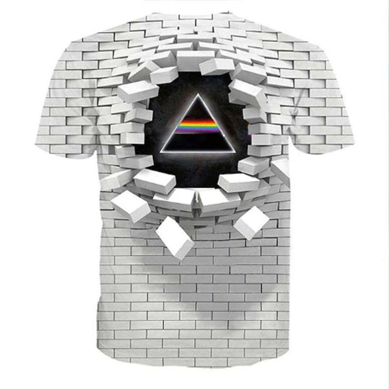 New Summer Men's Fashion T-shirt Personality Abstract Pattern Printed Men's T-shirt Top