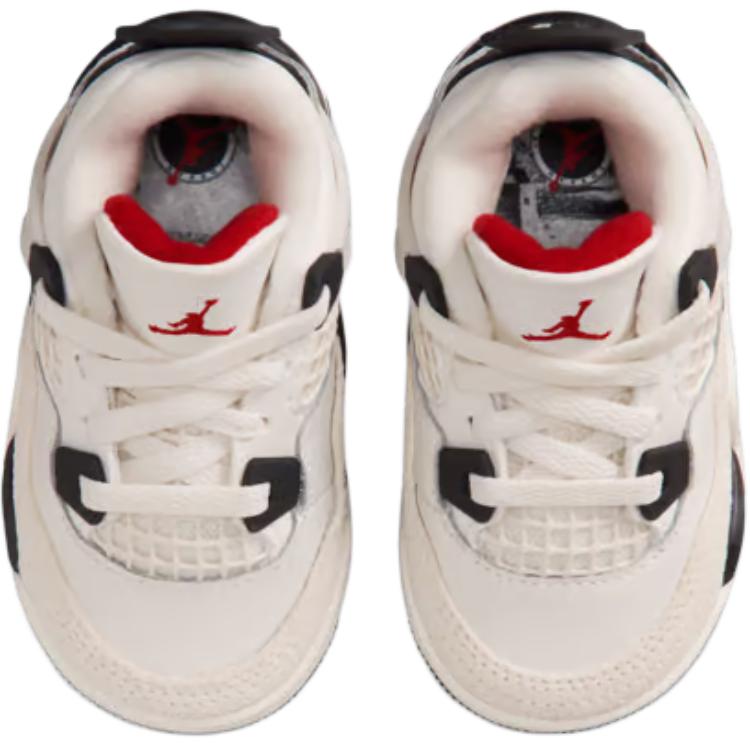 Air Jordan 4 Retro TD Flight Club Babysneaker Weiß Segel Schwarz IM4027-100