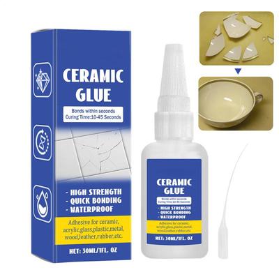 Keramik Reparaturkleber Wasserdicht 30ml Glaskleber Keramikkleber Töpferkleber Basteln Starker Klebstoff Klarer Kleber für Töpferwaren Porzellan