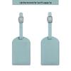 Customizable Soft PU Leather Luggage Tag with Logo and Travel Info Slot