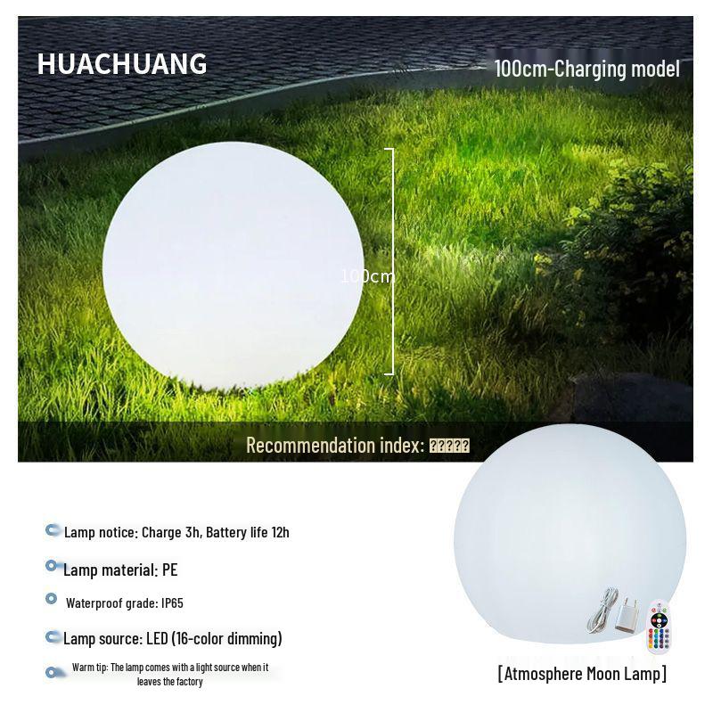 Solar Luminous Spherical Lawn Lamp: Waterproof Outdoor Atmosphere Light for Courtyard and Camping