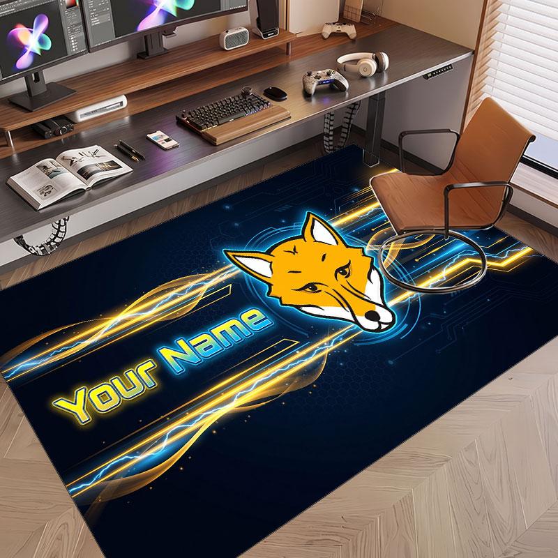Custom Rug Leicester City Pattern Print Name Text Soft Non‑Slip Floor Carpet for Home Indoor Decoration