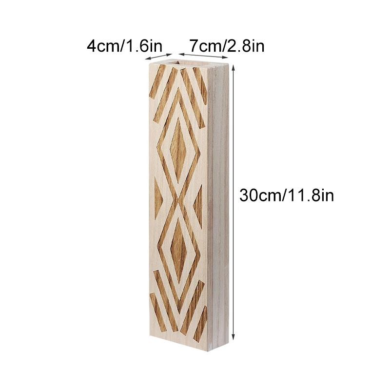 1Pc Holz Wand Dekor Pflanzer Künstliche Blume Hängen Wohnzimmer