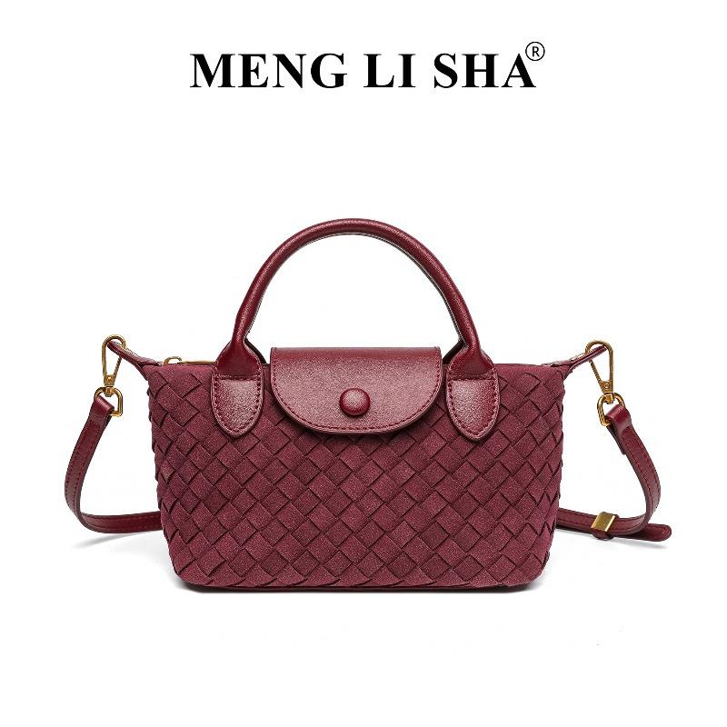 Nuova alla moda borsa tessuta a mano a spalla singola crossbody Borsa a forma di raviolo Longxiang versatile per pendolari portatile borsa da donna