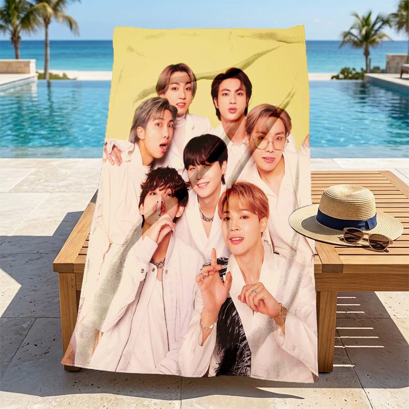 Boy Band Stylish Digital Printing Beach Towel Quick Drying Absorbent Blanket For Beach Pool Gym Travel Christmas Gift C9211886