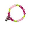 Sweet Crystal Beaded Bracelet Butterfly Pendant Handchain for Women Fashionable Friendship Wristchain Wrist Jewelry
