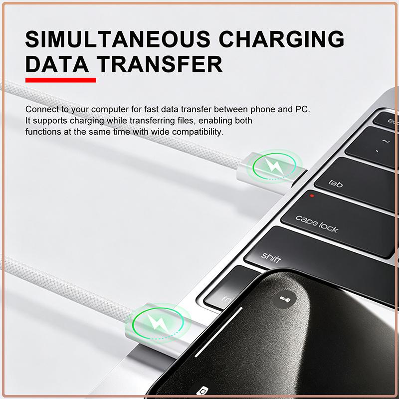 Original Apple 1M USB‑C to USB‑C Braided Charging Cable Stable Power Delivery Durable Type‑C Cord Fast Charging Wire For Mobile Phone