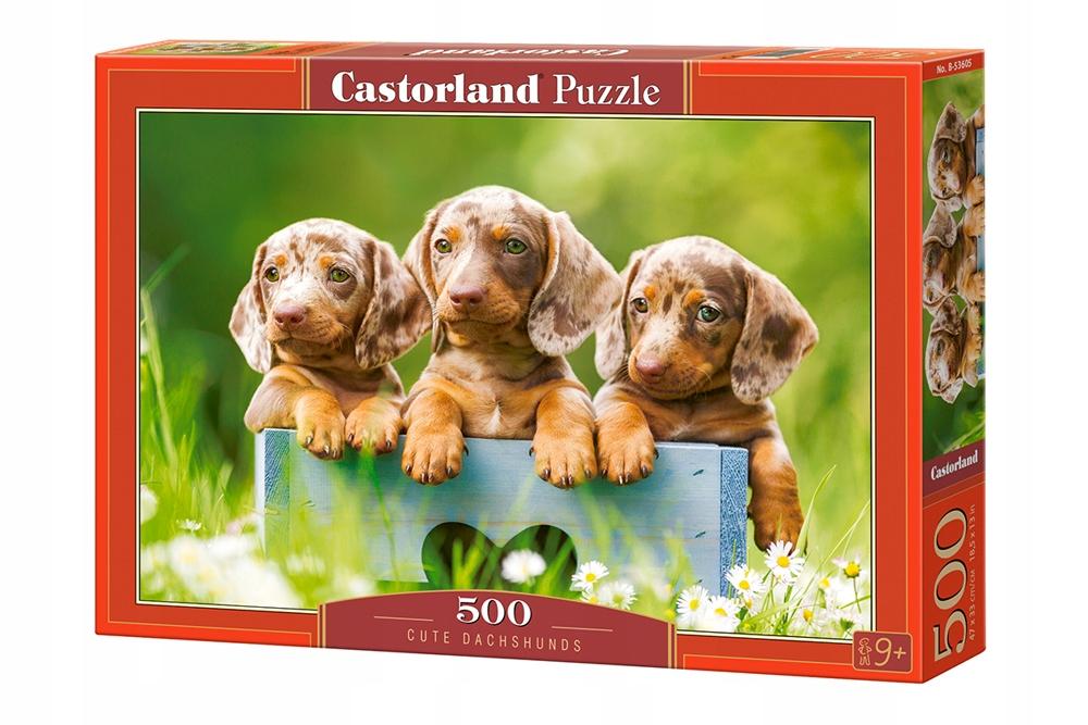 Puzzle 500 Teile B-53605 Niedliche Dackel