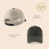 Spring Summer Men And Women Classic Truck Driver Cap Breathable Mesh Unstructured Distressed Pigment Dyed Cap Outdoor Hat