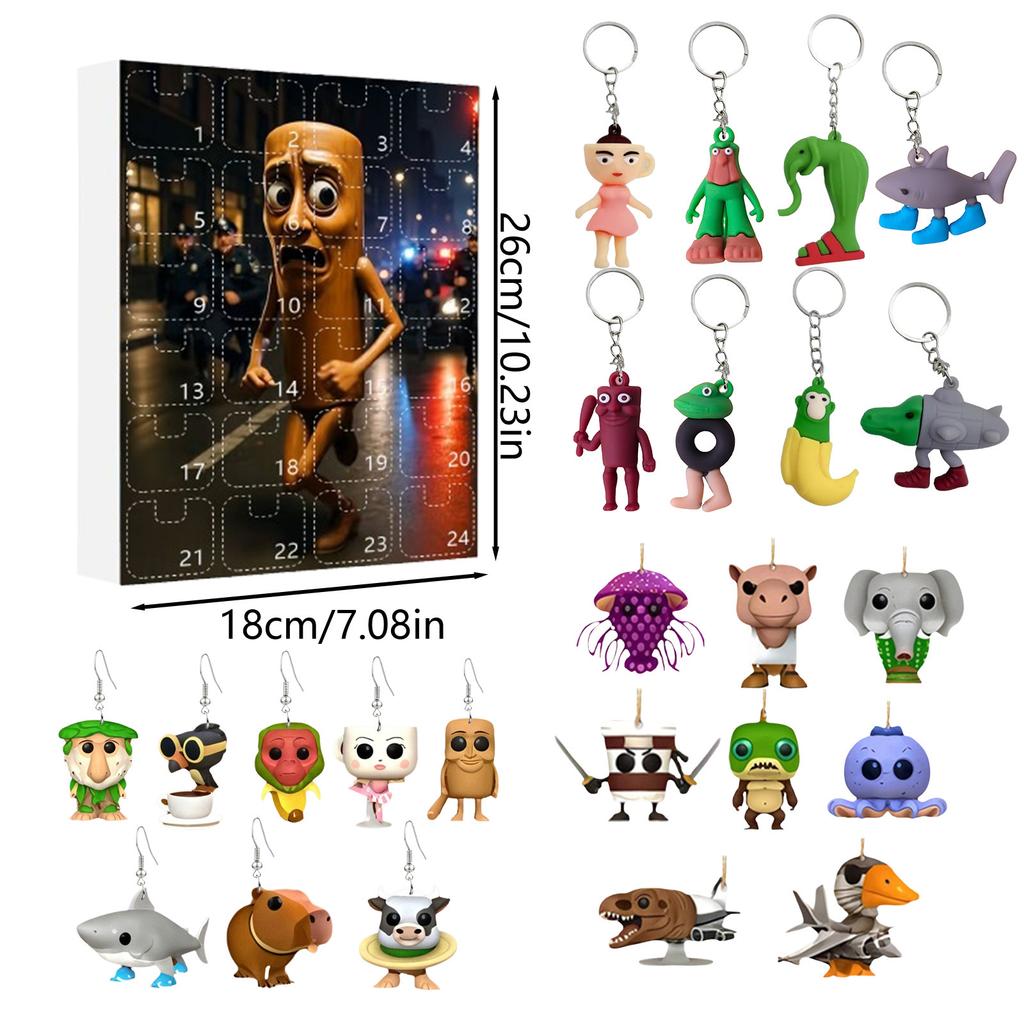 Tung Tung Tung Sahur Shan Hai Jing Blind Box Flacher Anhänger Ohrringe Accessoire Schlüsselanhänger Anhänger