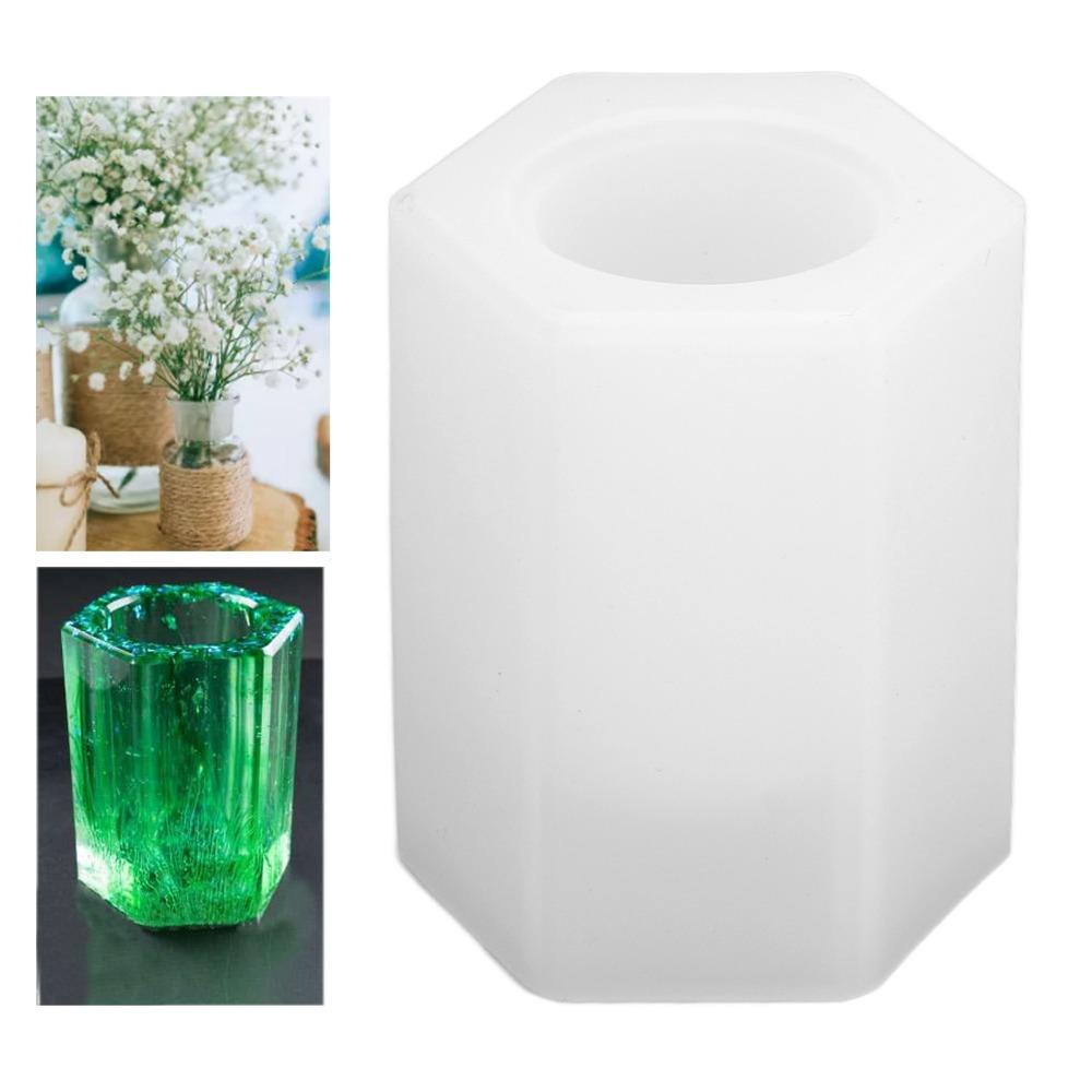 Clay Molds White Resin Mold Reusable Durable Pen Holder Mold Round Cylinder Silicone Molds Desktop Organizer