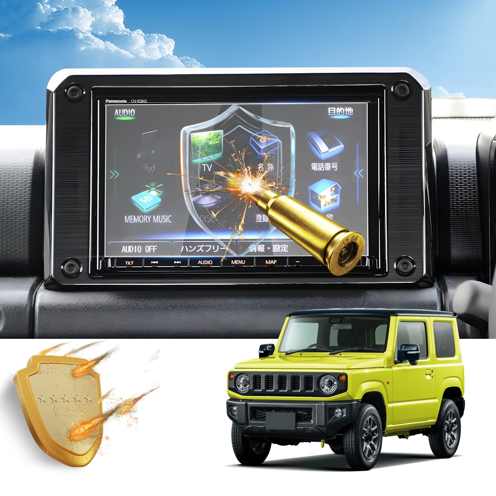 

[RUIYA] Jimny JB64 Jimny Sierra JB74 Оригинальная 8-дюймовая защитная пленка для навигации, закаленное стекло Jimny JB64 /JB74 Glass