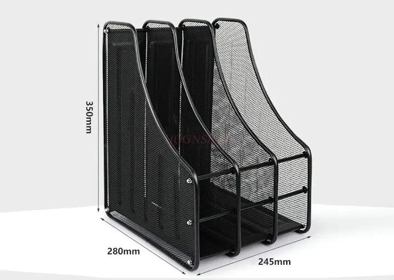 1pcs Triple hollow metal mesh material miscellaneous file frame file holder desktop file storage office supplies