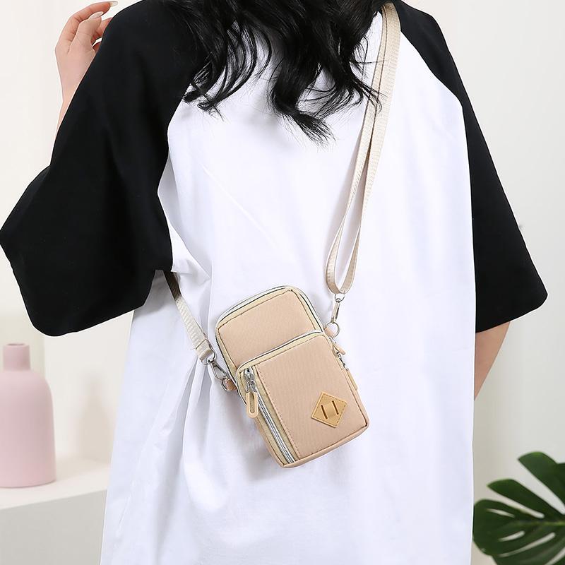 Slim Crossbody Phone Wallet – Water-Resistant Nylon Bag for Women, Adjustable Strap