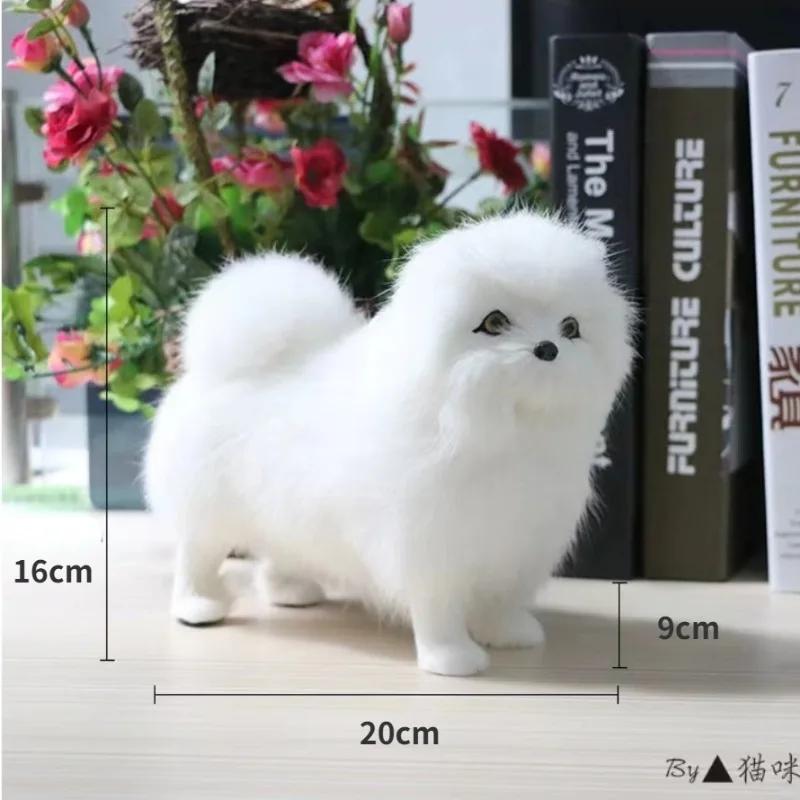New Pomeranian Dog Plush Toy Cute Stuffed Realistic 20cm Puppy Doll Home Decor High Quality Handmade Kids Birthday Gift