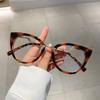 New Vintage Cat Eye Glasses Frame New Stylish Semi Metal Rim Women Eyewear Trendy Brand Design Non-prescription Eyeglasses