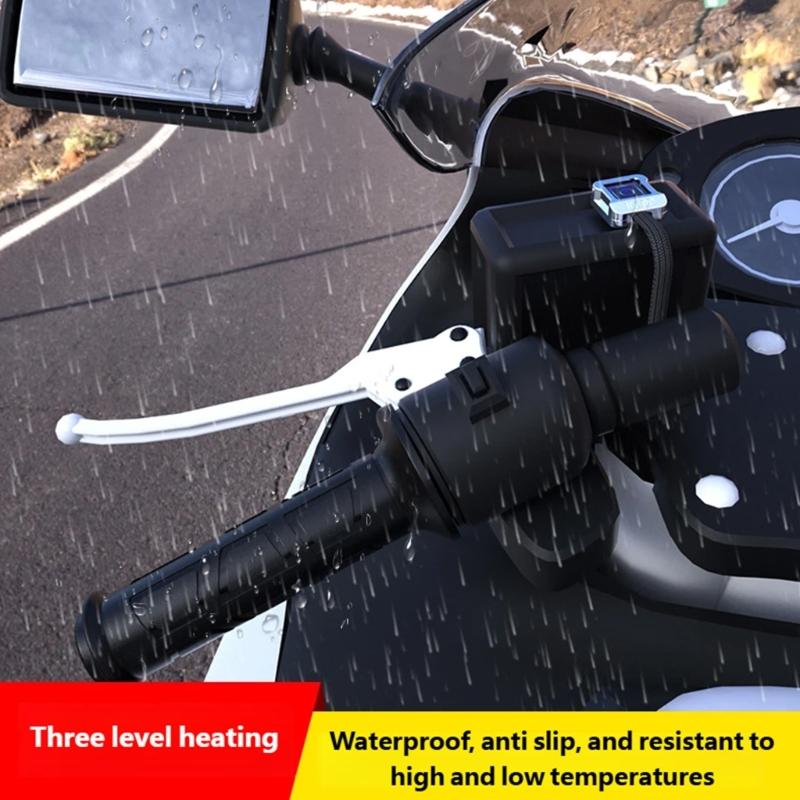 Electric Heated Handlebar Grips Cover Pad Motorcycle Heated Grips Easy Installation Motorbike Handlebar Heater Warmer