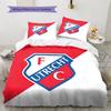 FC Utrecht  Pattern Bedding Quilt Set Quilt Cover Pillowcase Home Decoration Birthday Gift (1 * Duvet Cover + 2 * Pillowcase, Without Core)