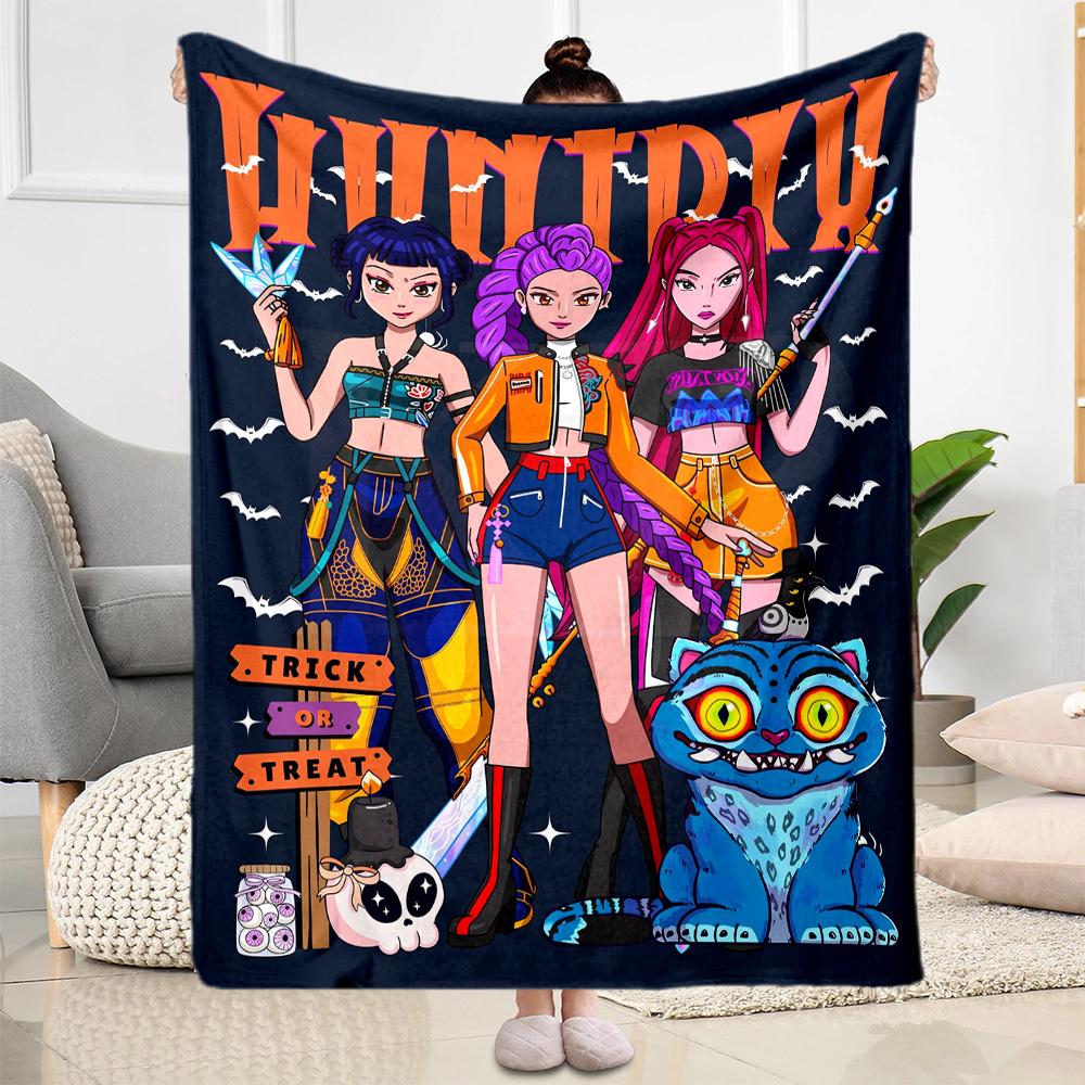 Huntrx Cyberpunk Fashion Blanket Comfortable Perfect for Chair Sofa Seaside All-Season Use Digital Print Best Holiday Gift for Friends Family