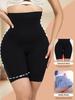 1pcs Plus-size women's leggings with seamless comfort and shaping features to slim the legs and lift the butt.