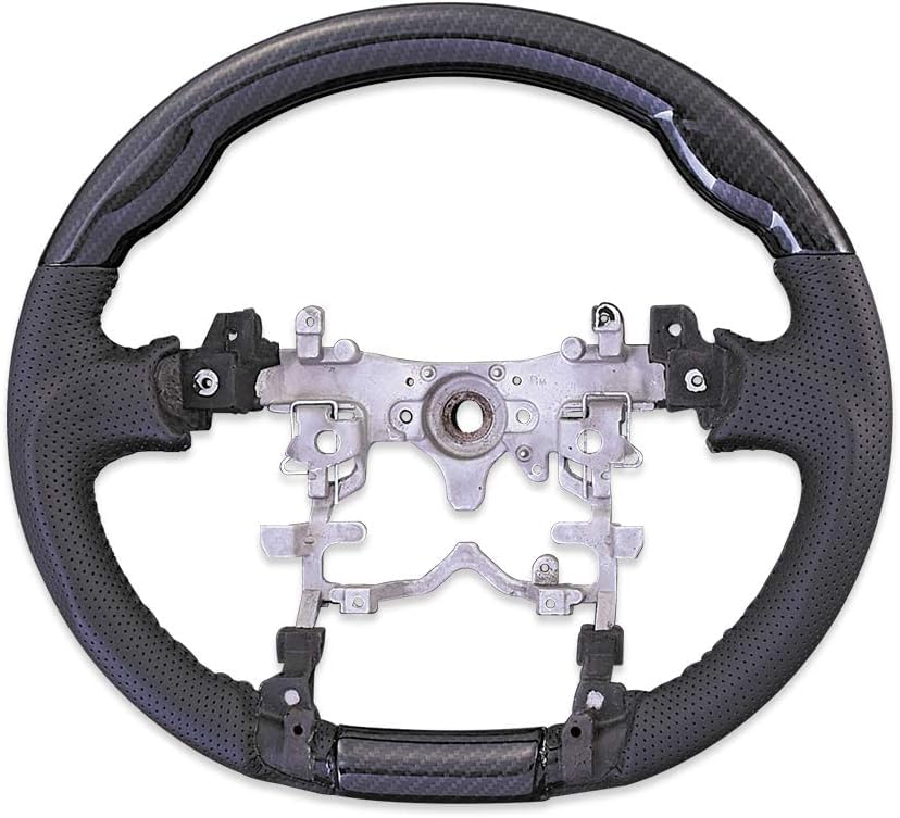 

RAMBO Steering Prius 30 ZVW30 Gun Grip Aqua NHP10 Handle Prius ZVW40 Black Perforated Leather Genuine Replacement (Carbon Style)