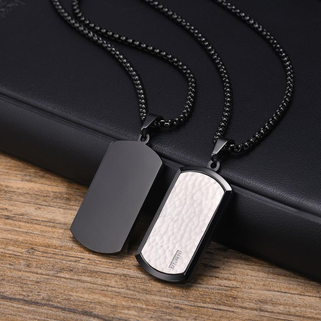 Stylish Dogtags Necklace for Men Boy,Waterproof Stainless Steel Pendant Necklaces,Birthday Anniversary Jewelry Gift