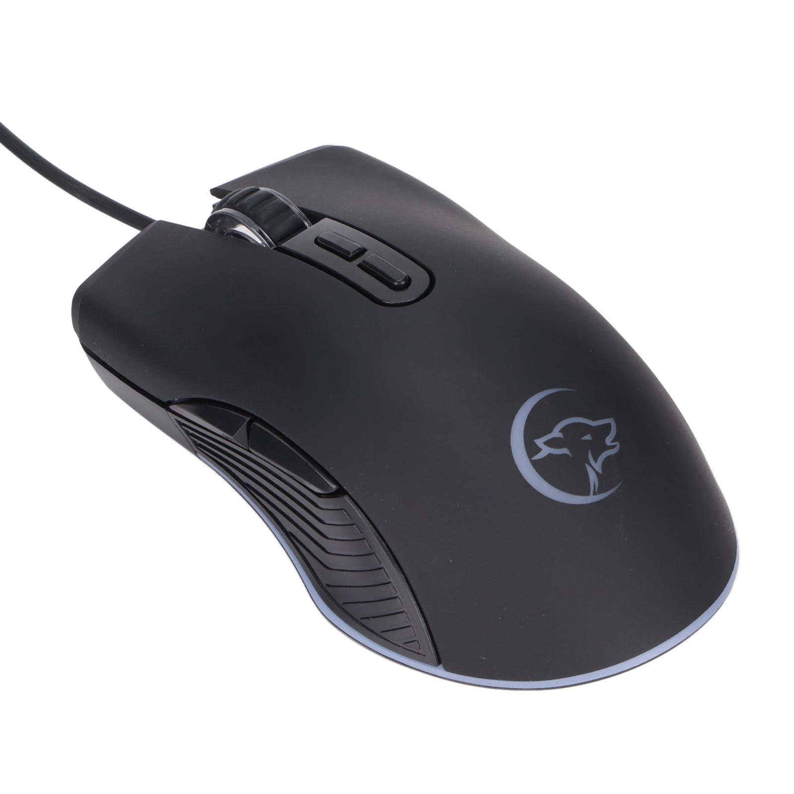 

Wired Gaming Mouse 4 Colors 7 Buttons Illuminated Computer PC Wired Gaming MouseBlack чорний
