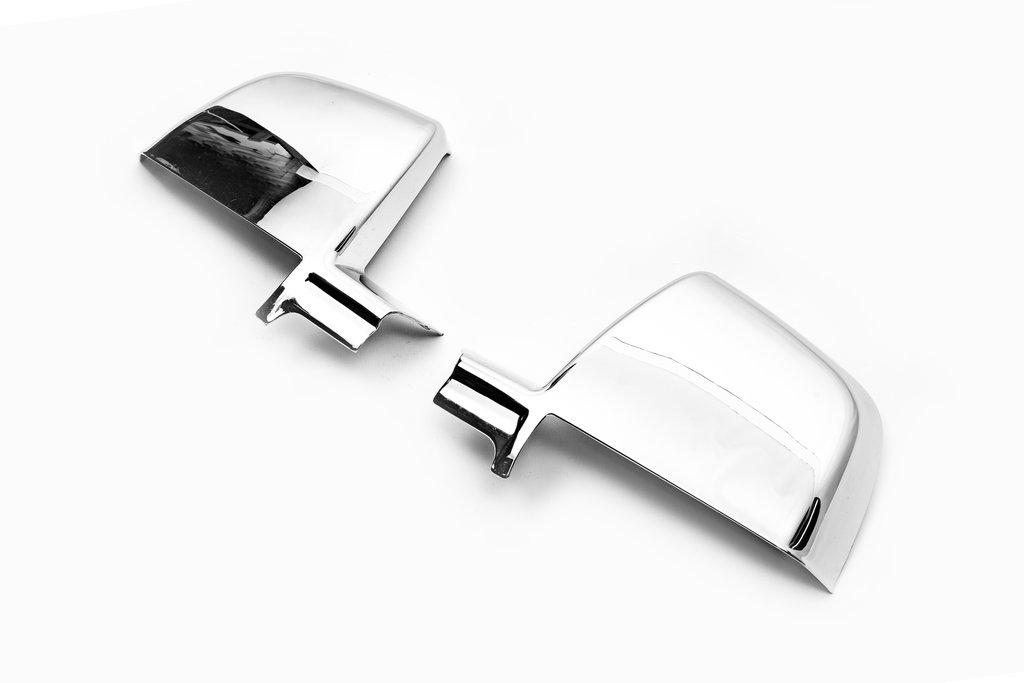 Covers for Mirrors (2 Pcs, ABS) Carmos - Chrome Plastic for Fiat Doblo II 2010-2022