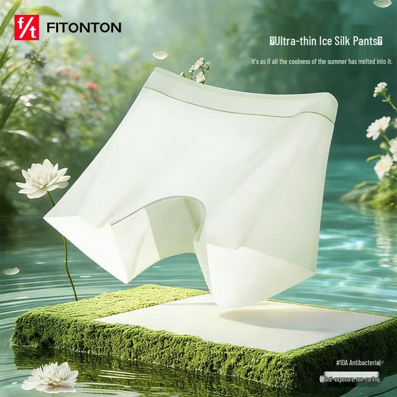 FitonTon Women s Ice Silk Antibacterial Anti-Chafe Safety Shorts (2-Pack) 3XL