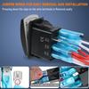 Senlo Headlights Rocker Switch 7 PIN ON-ON-OFF High Low Beam Rocker Switch with Wires for Fog Light for Car UTV Truck RV Trailer Battery Switches5