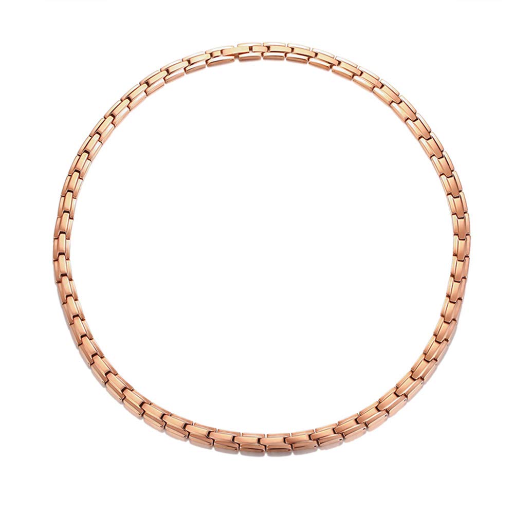 

Rockyu Jewelry Popular Brand Necklace Stainless Steel Hypoallergenic Pink Gold Magnetic Necklace New York Style Wedding Gift Men s Women s