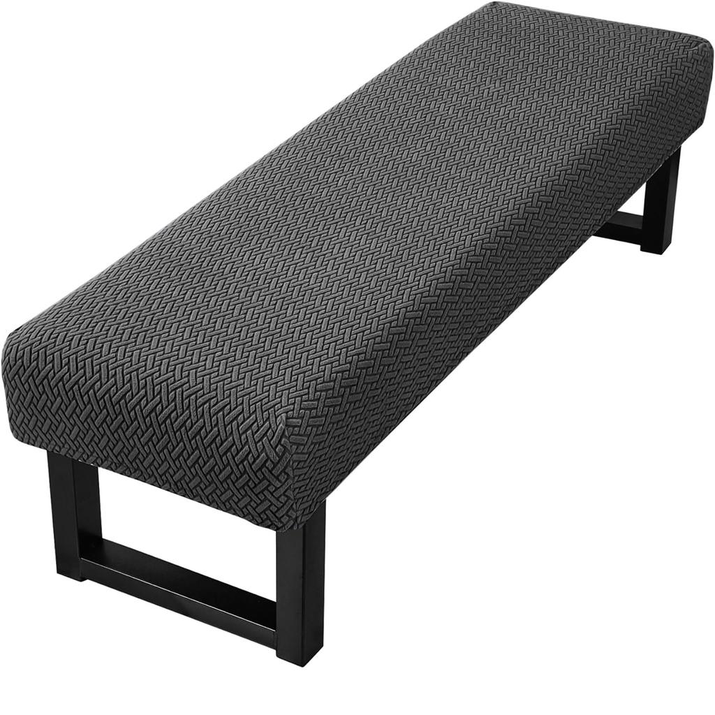 Stretch Jacquard Dining Bench Cover Living Room Anti-Dust Removable Bench Slipcover Washable Bench Seat Protector