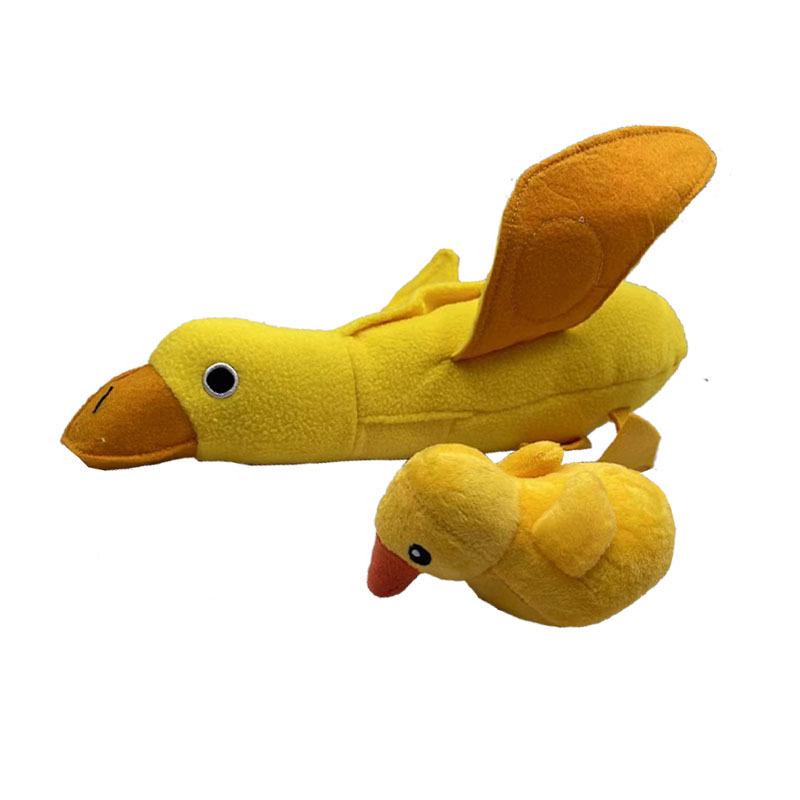 Interactive Sounding Plush Duck Goose Puzzle Toy for Cats and Dogs