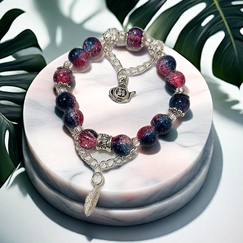 Daisy Popcorn Beaded Bracelet: Elegant Women's Hand Jewelry