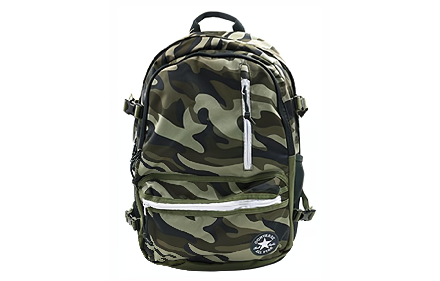 Рюкзак Converse Straight Edge из полиэстера, обычный, унисекс, зеленый камуфляж 10022408-A04