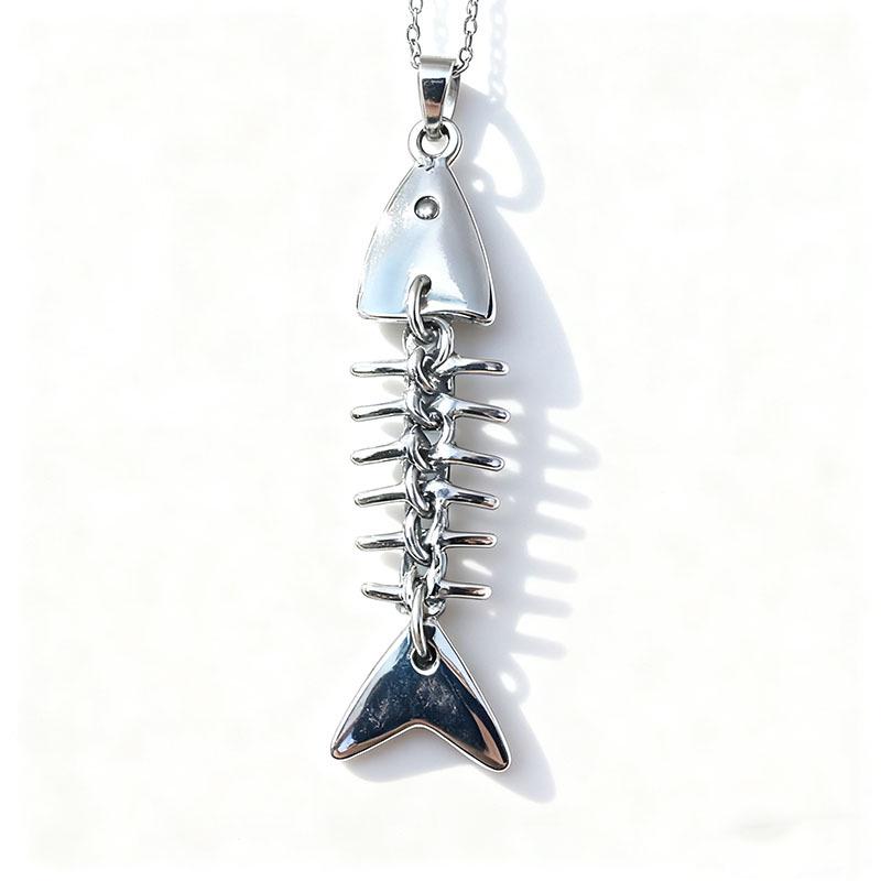 Adjustable Fishbone Charm Pendant for DIY Bracelets, Necklaces, and Keychains