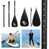 3-Piece Detachable SUP Paddle Adjustable Length Stand Up Paddleboard Paddles Aluminum Alloy SUP Surfpaddle for Canoe Kayaking