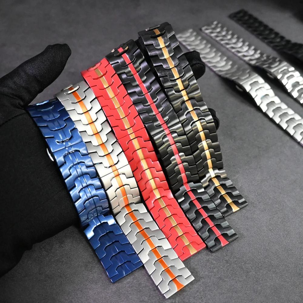 20 22mm Luxury Stainless Steel Strap For Huawei Watch 4 Pro GT3 46mm For Samsung Galaxy Watch 6/5/4 Pro 45mm Gear S3 Metal Band