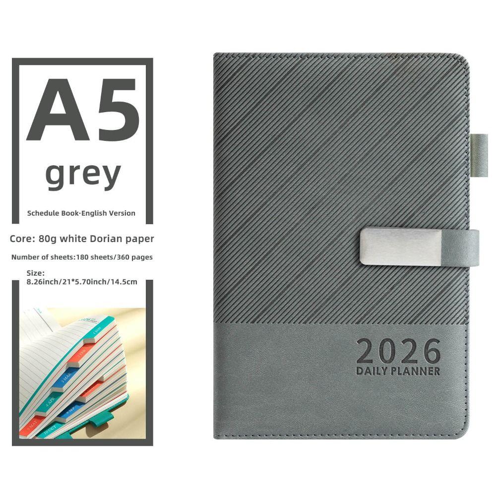 Wear-resistant A5 English Daily Plan Notebook Agenda Planning Notebook School Office